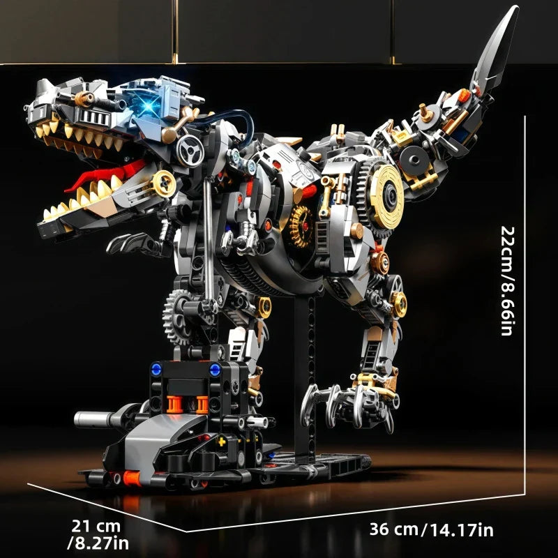 CyberRex Mechanical T-Rex - 1268pcs Motorized Dinosaur Building Set